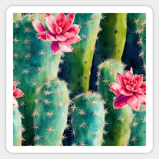 Watercolor cactus plant cactus pattern Sticker